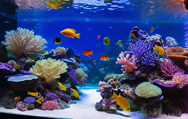 해수어의 염도 관리 - **Prompt 1: The Heartbeat of a Healthy Reef**
    A wide, eye-level shot of a thriving, crystal-clea...