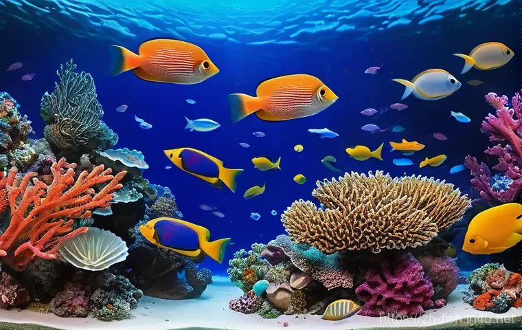 해수어의 염도 관리 - **Prompt 2: Precision in Reef Keeping: The Salinity Ritual**
    A close-up, focused shot on a pair ...