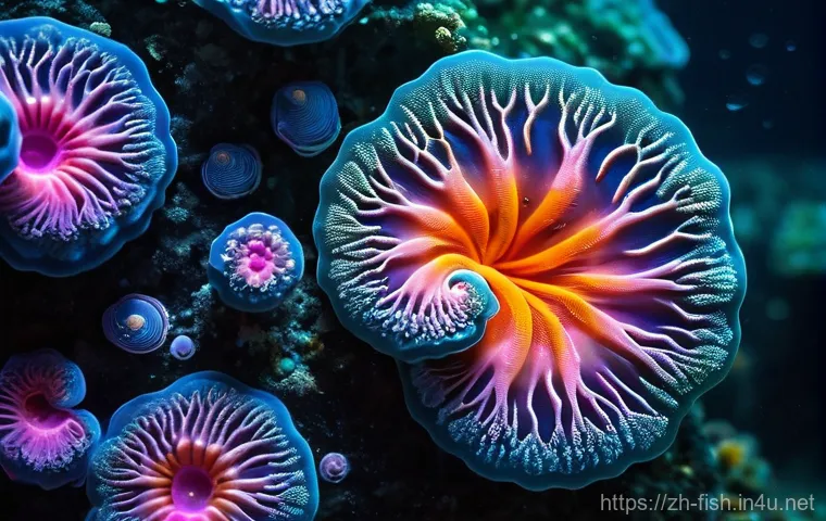 해수어 라이브 락 - **Image Prompt: "The Unseen Heartbeat of the Ocean"**
    A highly detailed, artistic macro shot sho...