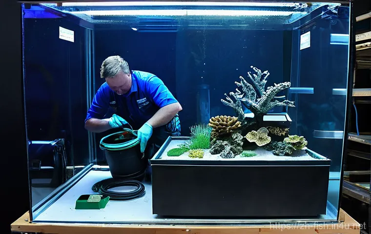 해수어 온도 조절법 - **Prompt 1: Modern Reef Tank Monitoring with Smart Technology**
    "A clean, contemporary living ro...