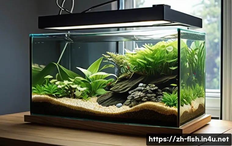 관상어 커뮤니티 사이트 - **Prompt:** A vibrant, well-lit scene featuring a young, enthusiastic adult, fully clothed in a casu...