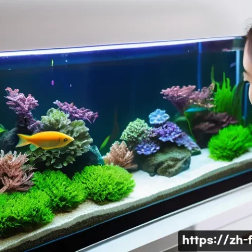 수족관 운영 비용 - **Prompt 1: Smart & Energy-Efficient Aquarium Management**
    "A bright, modern living room with a ...